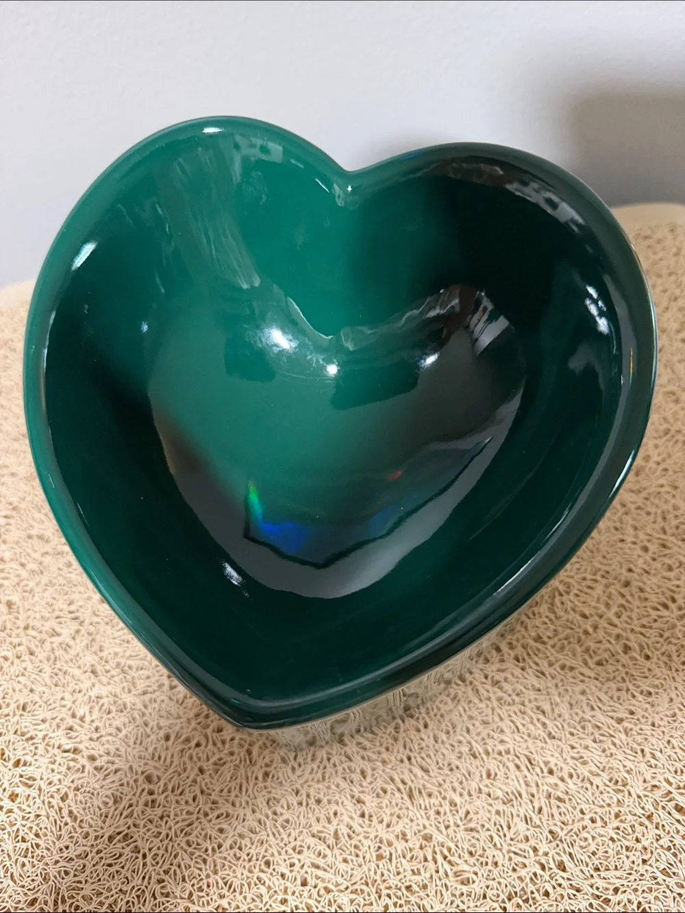 Heart-Shaped Ceramic Cat Food Bowl